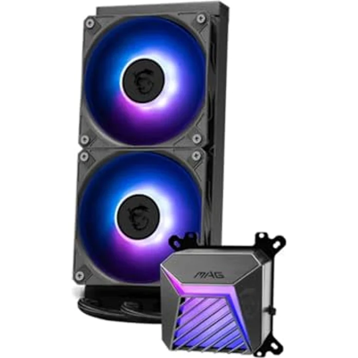 MSI MAG CORELIQUID A15 240, CPU Wasserkühler mit Kupferkern, kompatibel mit AM4/AM5/LGA 1700/1851, leise 20 dB, schwarz – Bild 5