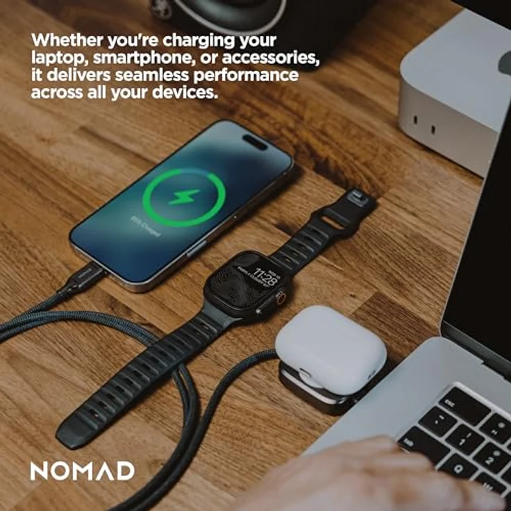 NOMAD Universal-Kabel für Apple Watch, 1,5 m, USB-C, robust mit Kevlar-Ummantelung, integrierter Kabelbinder – Bild 8