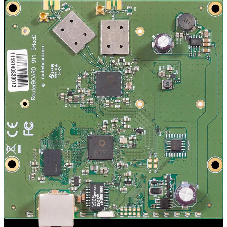 MikroTik RouterBOARD 911 Lite5 ac, 650MHz Atheros CPU, 64MB RAM, 1x LAN, 5GHz WLAN-Router, Grün