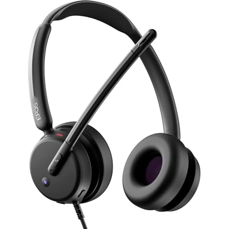 EPOS Impact 460T On-Ear-Headset Dual-Mikrofon, Geräuschfilterung, USB C/USB A, Microsoft Teams, Home Office, Plug-and-Play, Zoom, UC-Kompatibilität - Schwarz – Bild 1
