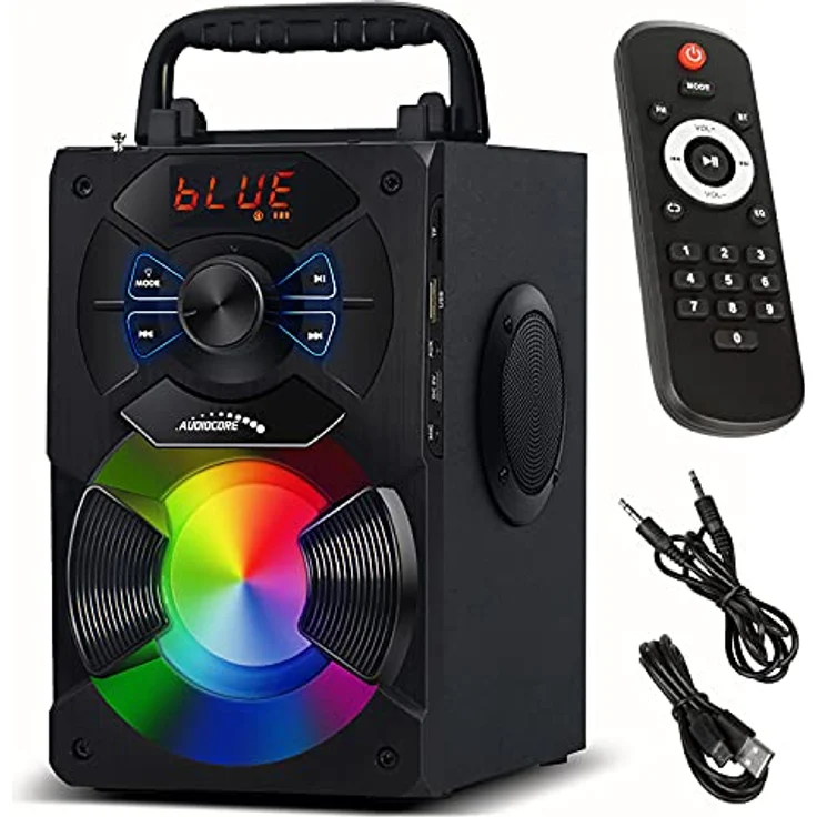Audiocore speaker Portable bluetooth speaker Audiocore AC730 FM radio SD-MMC card input AUX USB remote control – Bild 2