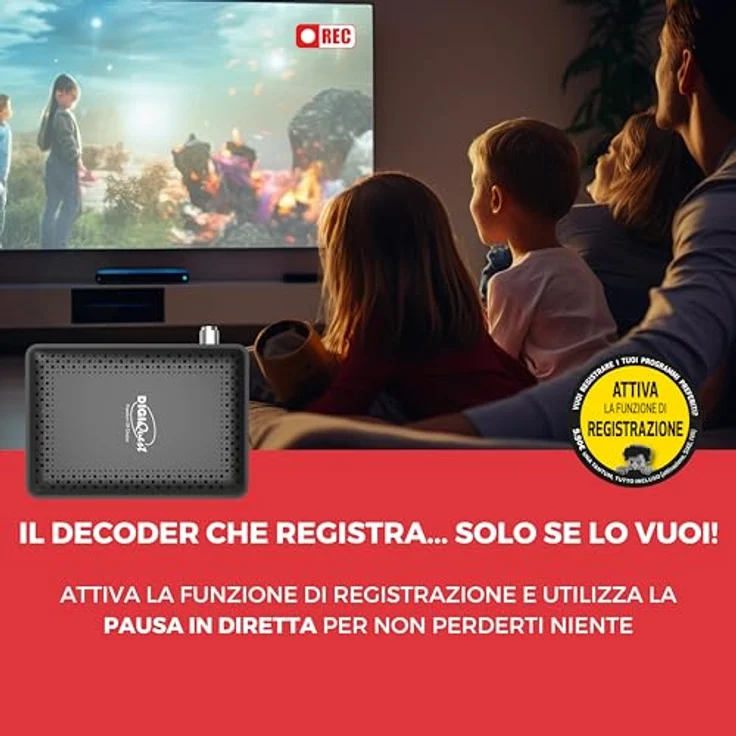 Digiquest Microsat Mini HD Tivùsat Receiver, Full HD HDR mit aktivierter Smartcard, schwarz – Bild 6