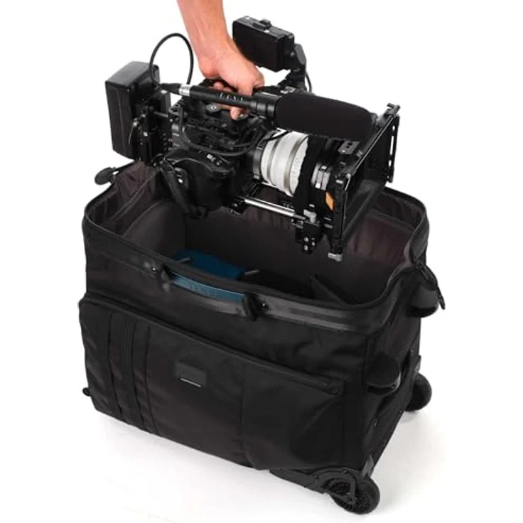 Tenba Trolley Video Cineluxe 24 (V2), professionelle Kameratasche für Camcorder und Kinokameras, schwarz, mit Bluetooth-Tracker und austauschbaren Rädern – Bild 7