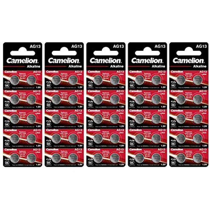 Camelion 12001013B50 Plus Alkaline Knopfzelle (AG13, LR44, LR1154, 357, 50er-Pack, Blister) – Bild 2