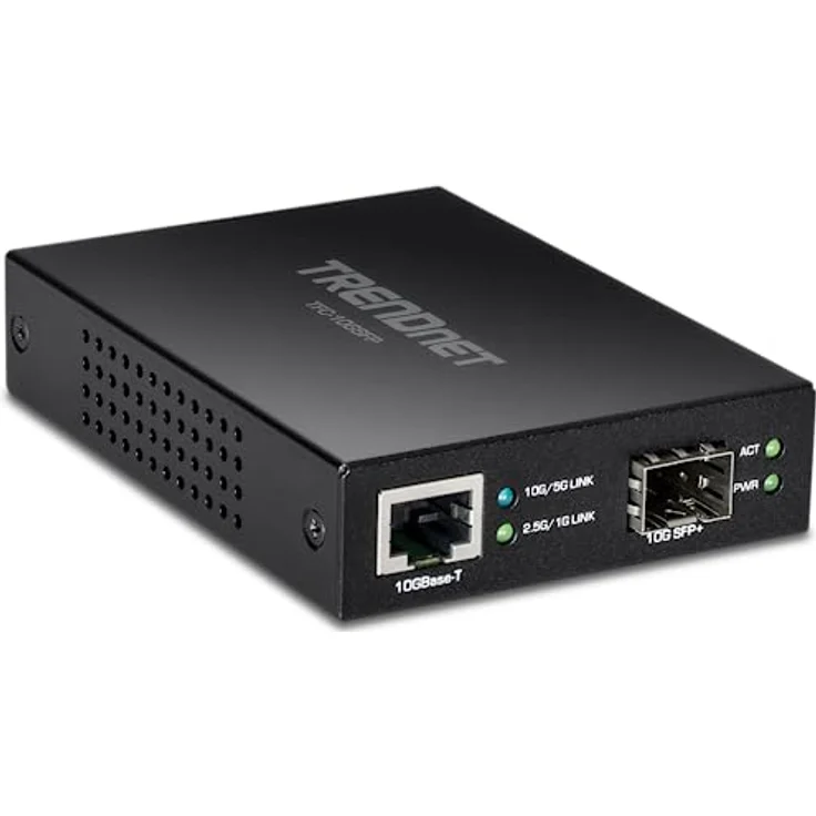 Trendnet 10GBASE-T to SFP+ Fiber Media, Transceiver, Schwarz – Bild 1