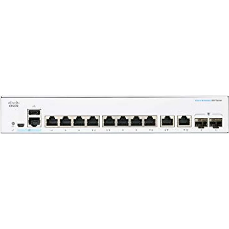Cisco Switch CBS350-8T-E-2G-EU 10 Port (10 Ports), Netzwerk Switch, Full-Managed, lüfterlos, externes Netzteil, schwarz – Bild 2