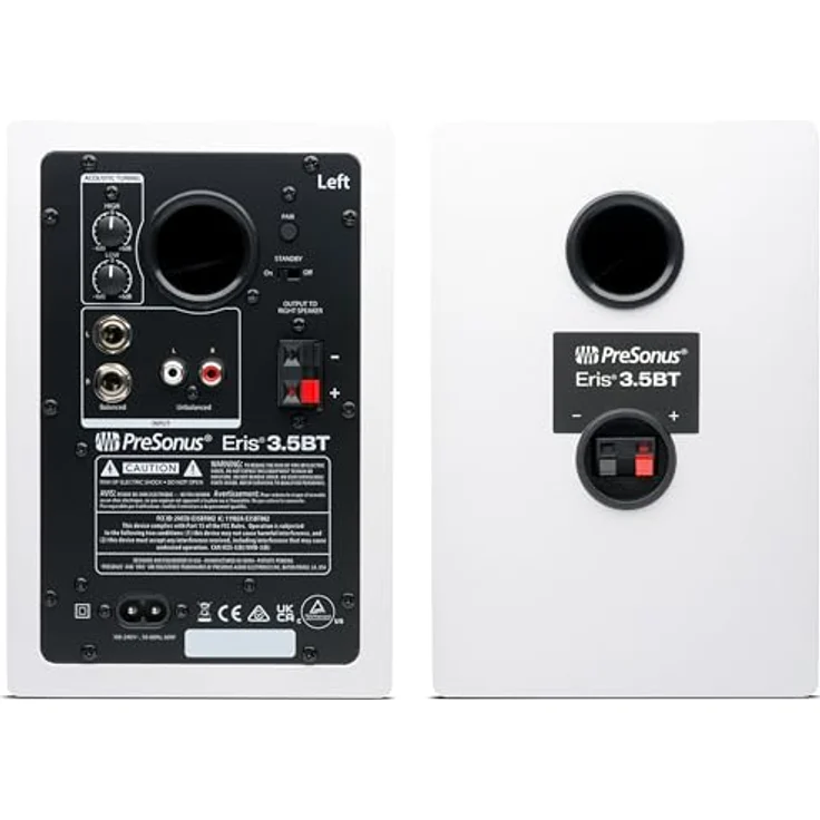 PreSonus Eris 3.5BT Gen 2, 3,5"-Aktivlautsprecher für Multimedia, Gaming, Studio-Musikproduktion mit Bluetooth, 50 W Leistung, Weiß – Bild 5