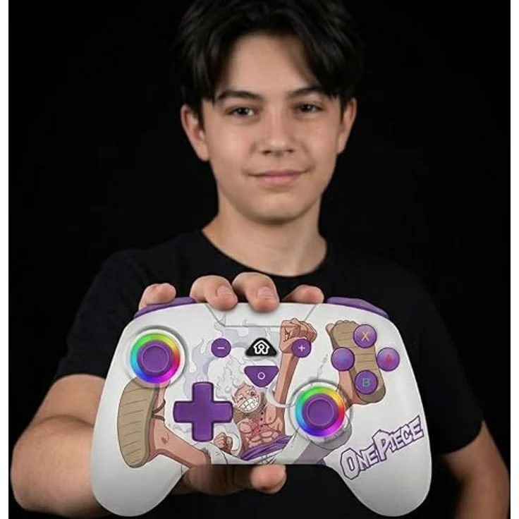 Subsonic One Piece Wireless Controller für Nintendo Switch, weiß, mit LED-Joystick-Beleuchtung, programmierbaren Rücktasten und Bewegungssensoren – Bild 8