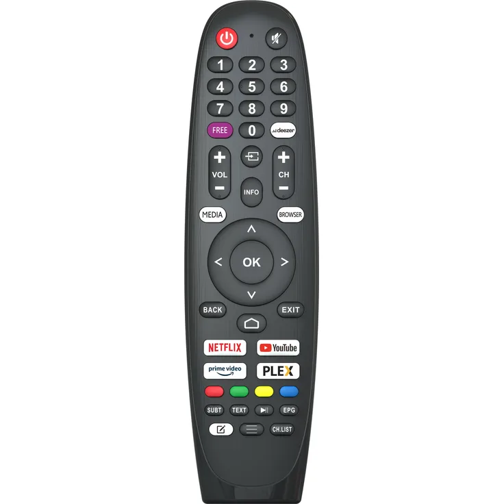 JTC Original Fernbedienung JTC-24 für LED TV, kompatibel mit Vidaa Betriebssystem CX-616, ergonomisches Design