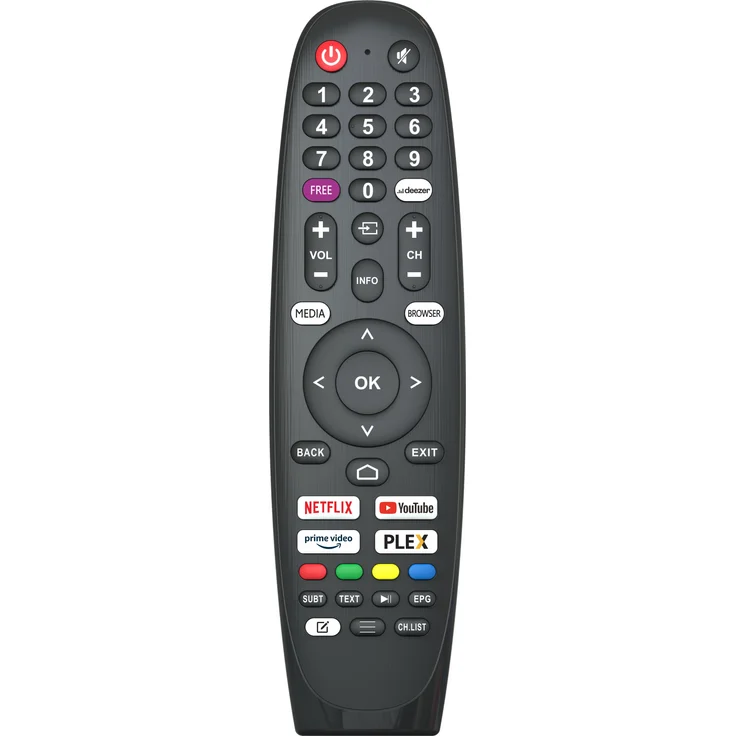 JTC Original Fernbedienung JTC-24 für LED TV, kompatibel mit Vidaa Betriebssystem CX-616, ergonomisches Design