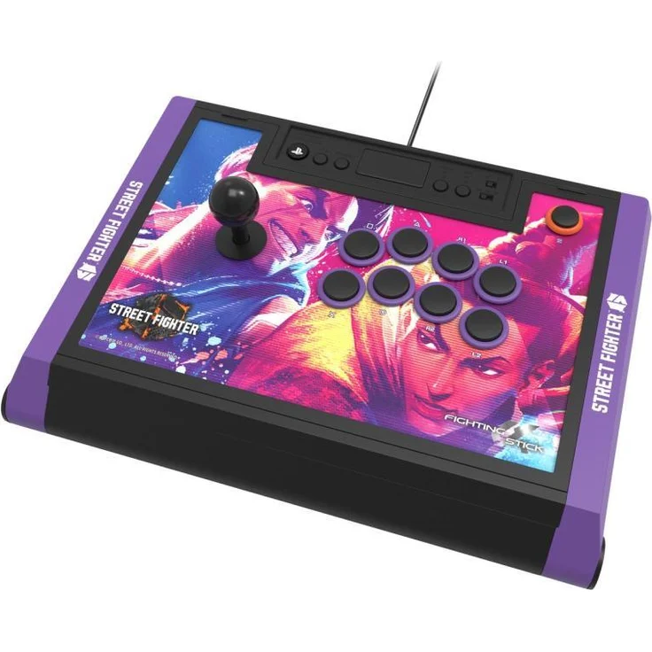 Hori Fighting Stick Schwarz USB Kampfstab PlayStation 5 - Street Fighter 6 Edition, 10ft Kabel, HAYABUSA Joystick und Tasten