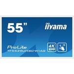 iiyama ProLite TF5539UHSC-W1AG 55" IPS LED-Monitor 4K UHD 15 Punkt Multitouch kapazitiv VGA HDMI DP RS-232c RJ45 7H IP54 AntiGlare Touch-durch-Glass 24/7