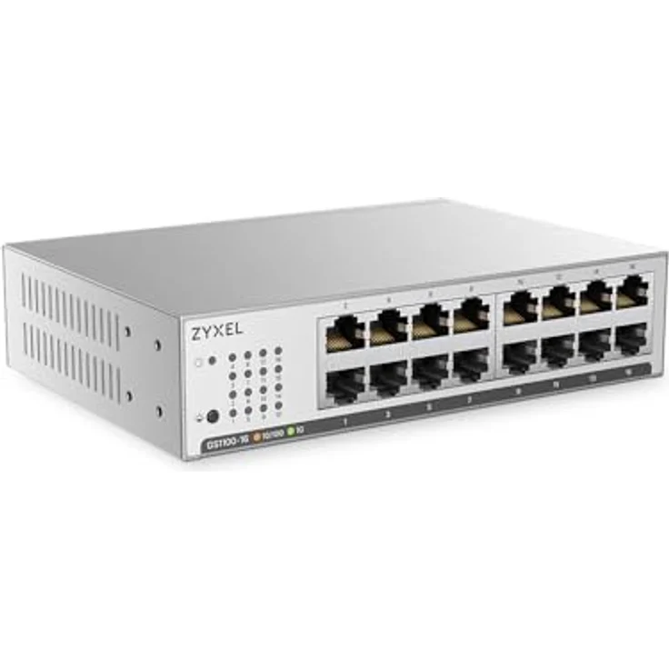 ZyXEL GS1100-16, Rack-mountable Switch mit 16 Ports (10/100/1000) – Bild 1