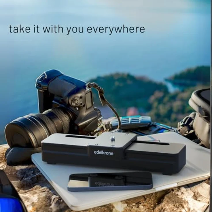 edelkrone SliderONE v3, motorisierter Kameraschlitten mit SteadyMOVE® Dämpfungstechnologie, Tragbar, 15 cm, für reibungslose Kamera-Bewegungen – Bild 4