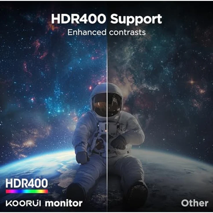 KOORUI 34E6UC 34 Zoll Ultrawide Curved Gaming Monitor, 180Hz, UWQHD 3440x1440, HDR 400, 1ms Reaktionszeit, Adaptive Sync, Höhenverstellbar, 2xHDMI & Display Port – Bild 4