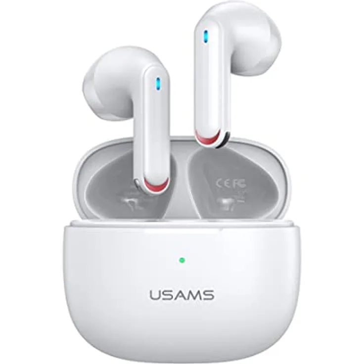 ENC TWS Bluetooth Kopfhörer in-Ear, Kabellose Ohrhörer BT 5.2 Noise Cancelling HiFi Stereoklang Wireless, USB-C Intensivem Bass HD Stereo Sound, Touch Sensoren für Sport/Arbeit oder Zuhause (Weiß)