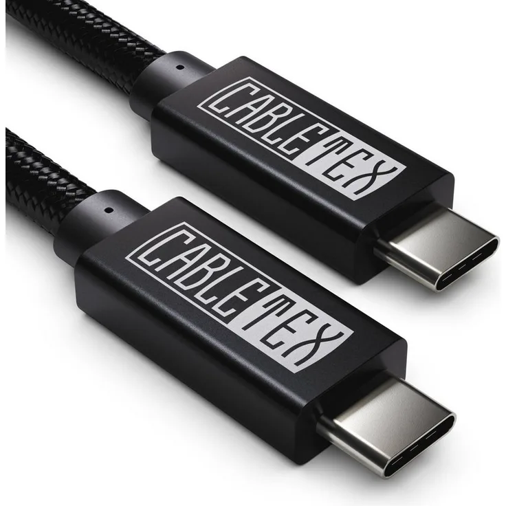 CABLETEX USB 3.2 Typ C 4K Monitorkabel, 100 Watt, 10 Gbit/s, 100 cm, kompatibel mit Thunderbolt 3