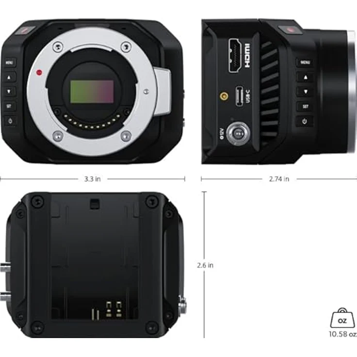 Blackmagic Design Micro Studio Camera 4K G2, Handheld Camcorder mit 4K Bildsensor und MFT-Objektivanschluss, schwarz – Bild 6