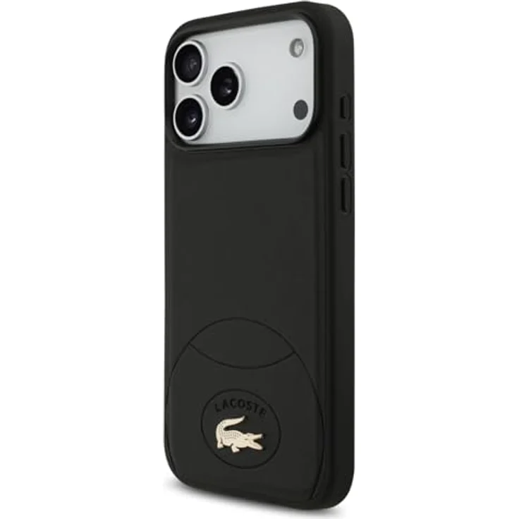 CG MOBILE Lacoste Bliss MagSafe Hülle für iPhone 17 Pro, Hartschale aus Kunstleder/TPU/PC, Schwarz – Bild 2