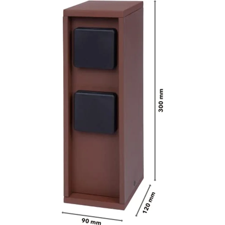 Die Bold GmbH Gartensteckdose Bold Pado, rostfreies Alu-Druckguss, 4 Steckdosenfächer, IP44 Schutzklasse, 3.680 Watt – Bild 4