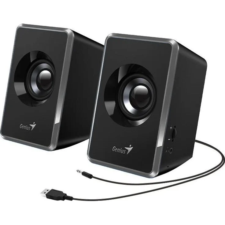 Genius SP-U125, PC Lautsprecher in Grau mit klarer Klangqualität