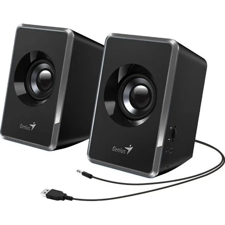 Genius SP-U125, PC Lautsprecher in Grau mit klarer Klangqualität