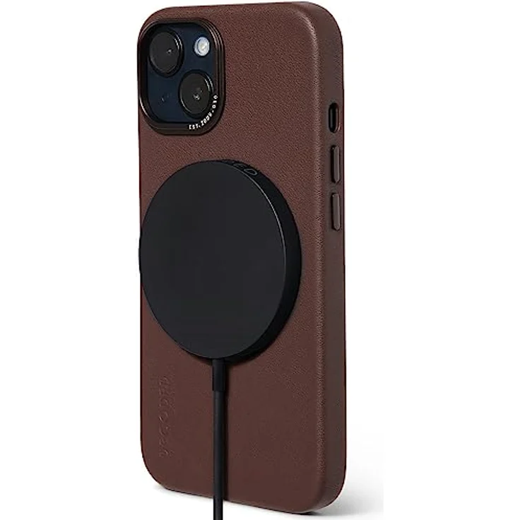 Decoded Back Cover, Leder-Schutzhülle für iPhone 14, mit MagSafe, braun – Bild 4