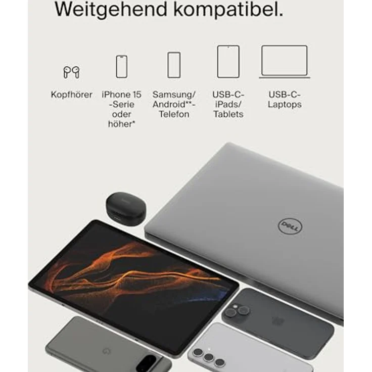 Belkin BoostCharge (2 m) geflochtenes USB-C auf USB-C Kabel für iPhone 16, Galaxy S24, Pixel 8/7, iPad Pro – Weiß, Schnellladefunktion bis zu 60 W, Hochgeschwindigkeits-Datentransfer bis zu 480 Mbit/s, Langlebigkeit mit über 30.000 Biegungen. – Bild 5