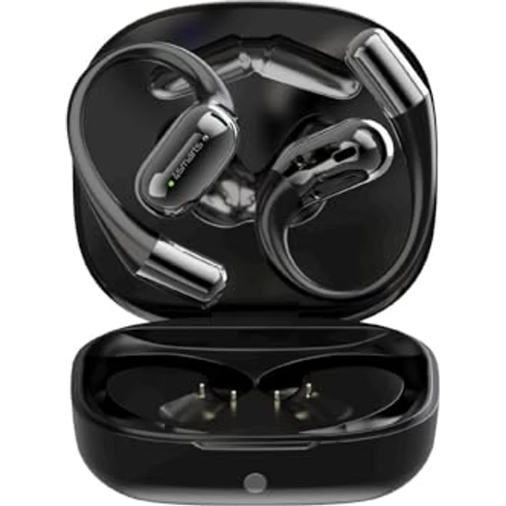 4smarts SkyBuds AI Screen, Open-Ear Bluetooth Kopfhörer mit Touch-Display, 28 Stunden Akkulaufzeit, Schwarz – Bild 2