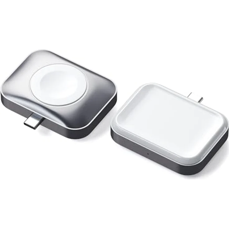 SATECHI 2-in-1 USB-C Tragbares Apple WatchLadegerät & AirPods Ladegerät, Doppelseitiges Apple Watch-Reiseladegerät - Für die Serien 9/8/7/6/5/4/3/2/SE & Apple Watch Ultra/Ultra 2, AirPods 1/2/3/Pro - Reisefreundliches und sicheres Ladegerät – Bild 1