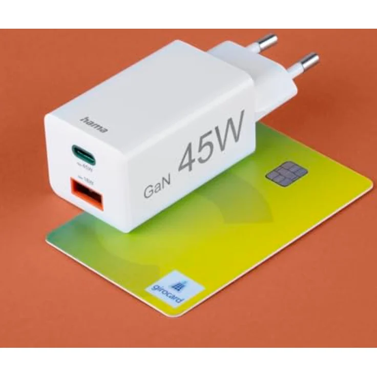 Hama Schnellladegerät USB (Ladegerät mehrfach, USB C, USB A, Handy Tablet Laptop Universal Ladegerät, Netzstecker USB Schnellladen, USB C Netzteil, Power Delivery/Quick Charge 3.0, GaN Charger, 45 W) – Bild 3