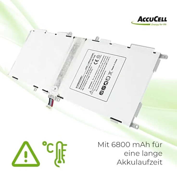Samsung Akku SM-T530, Galaxy Tab 4 10.1 EB-BT530FBE, 6800mAh Li-Polymer-Batterie, grau/weiß – Bild 7
