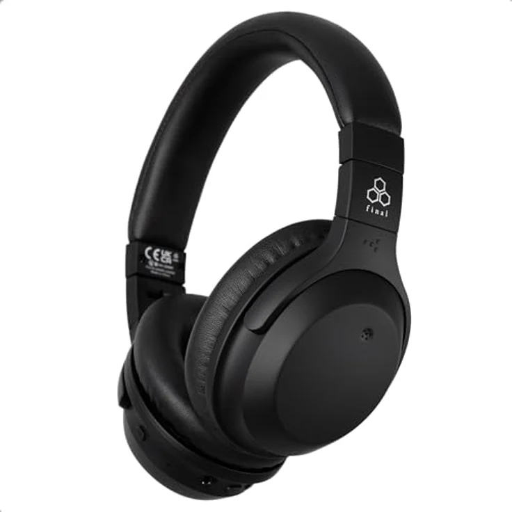 final UX2000 Bluetooth-Kopfhörer, Hybrid-Geräuschunterdrückung, Gaming-Modus mit niedriger Latenz, maximale 60 Stunden Musikwiedergabe, Multipoint, entworfen in Japan (Schwarz) – Bild 1