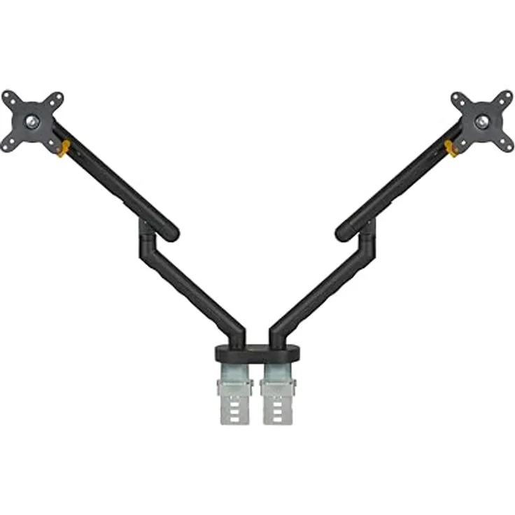 BakkerElkhuizen Bildschirm Halterung BE Flexible Dual - 2 Monitor Halterung Tisch - für 10 Biss 27 Zoll Monitor - Höhenverstellbar - Schwarz