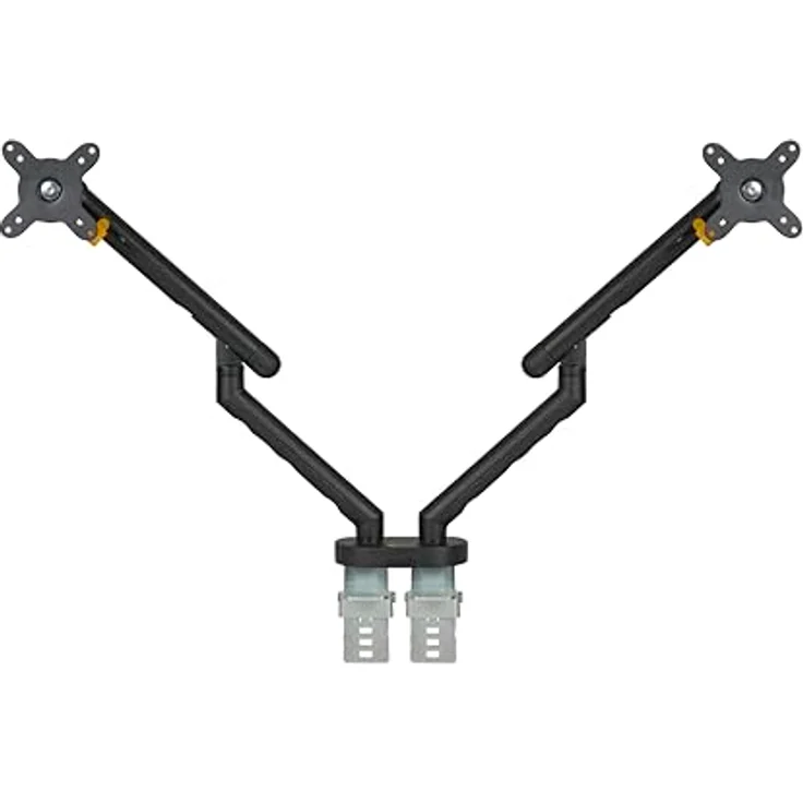 BakkerElkhuizen Bildschirm Halterung BE Flexible Dual - 2 Monitor Halterung Tisch - für 10 Biss 27 Zoll Monitor - Höhenverstellbar - Schwarz – Bild 1