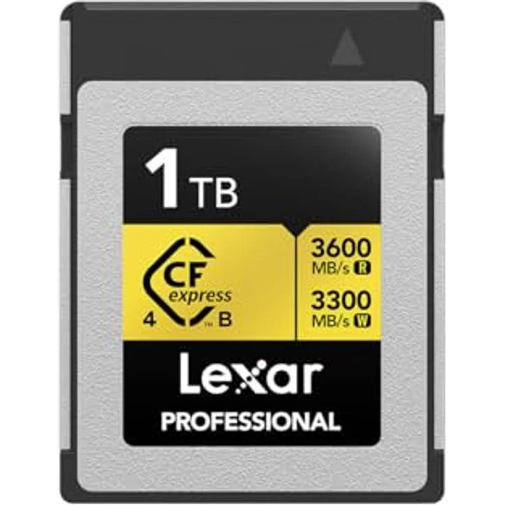 Lexar CFExpress Professional Type B 4.0 Gold, 1 TB Speicherkarte mit 3600 MB/s Lesegeschwindigkeit und 3300 MB/s Schreibgeschwindigkeit – Bild 1