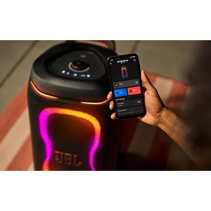 JBL PartyBox 330, 280 W Bluetooth Lautsprecher mit IPX4 und gratis JBL BATTERY 400 Ersatzakku, schwarz – Bild 8