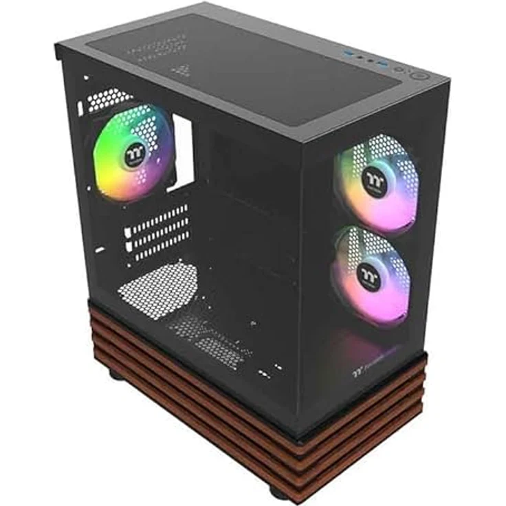 Thermaltake View 170 WS ARGB, Micro Tower PC-Gehäuse, Schwarz, micro ATX, Mini-ITX, Gehärtetes Glas, Gaming, mit RGB-Beleuchtung – Bild 10