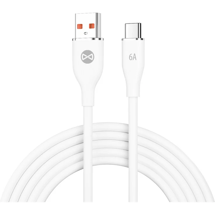 Forever USB-Datenkabel USB-C, 1,0 m, 6A, Schnellladung, Weiß