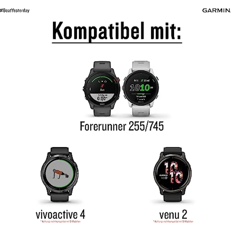 Garmin Schnellwechsel-Armband 18mm, kompatibel mit Venu 2S/3S, Vivoactive 4S, Vivomove 3S, Legacy Hero Rey/Captain Marvel, Forerunner 255S/265S, Rosa/Steinweiss – Bild 5