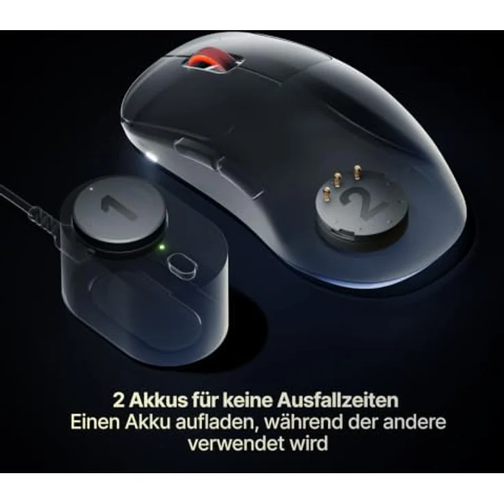 SteelSeries Sensei Pro Mini Wireless, Symmetrische Gaming-Maus mit 8K-Polling, Ultra Wideband Technologie, Schwarz – Bild 5