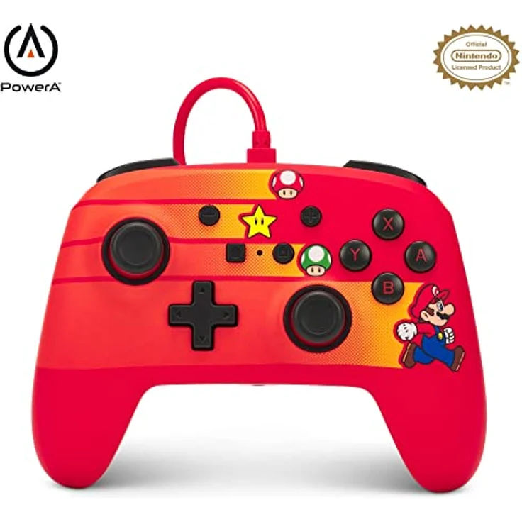 Verbesserter kabelgebundener PowerA-Controller für Nintendo Switch – Speedster Mario – Bild 1