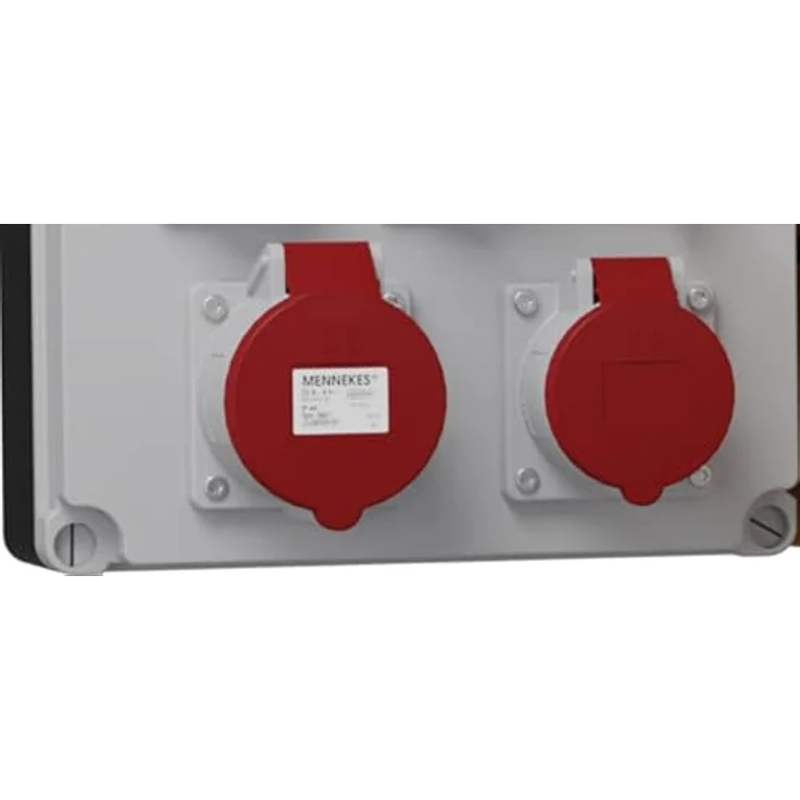 Doktorvolt Stromverteiler FRED 32A 16A 2x230V mit Nockenschalter, Mennekes Steckdosenverteiler 4-fach – Bild 4