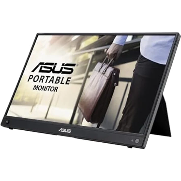 ASUS ZenScreen Go MB16AWP - 15,6 Zoll tragbarer USB Monitor - Full HD 1920x1080, Hybrid Typ-C, Mini HDMI, Autorotation, Kickstand, Akku, Wireless Mirroring, Stativ Sockel - IPS, 16:9, entspiegelt – Bild 4