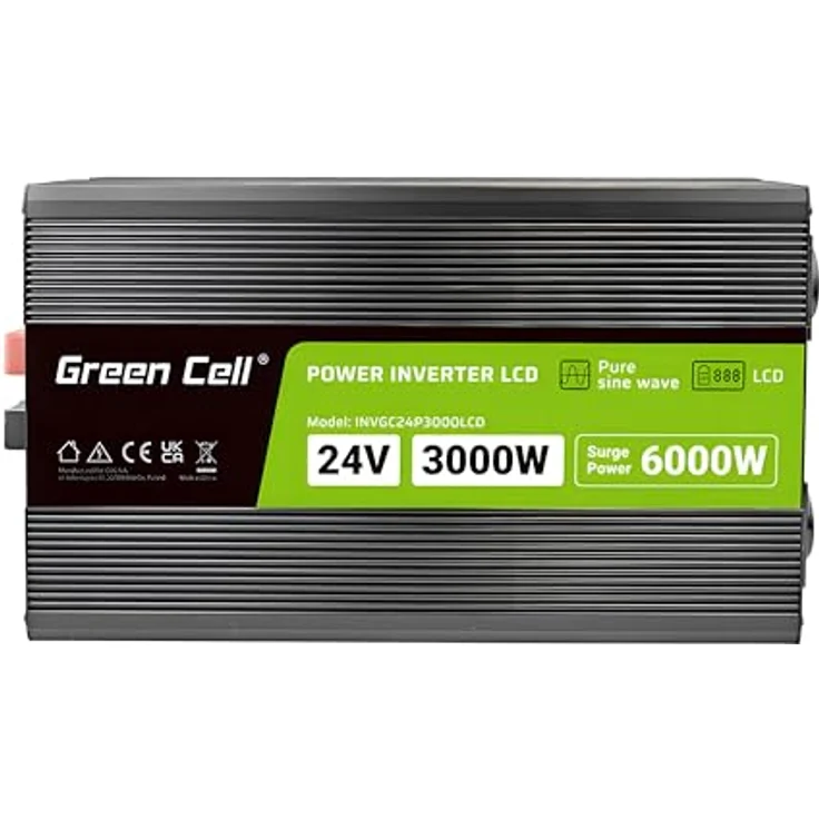 Green Cell DC to AC Wechselrichter, 3000 Watt Netzteil, 80 Plus, Schwarz – Bild 2