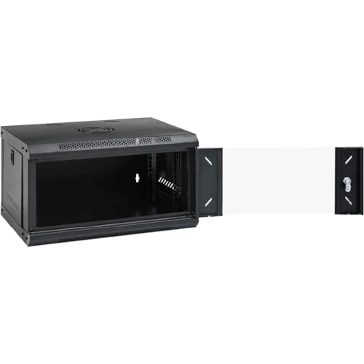 vidaXL Netzwerkschrank, Stahl-Netzwerkschrank mit Speicher, Schwarz, 53 x 45 x 30 cm – Bild 9