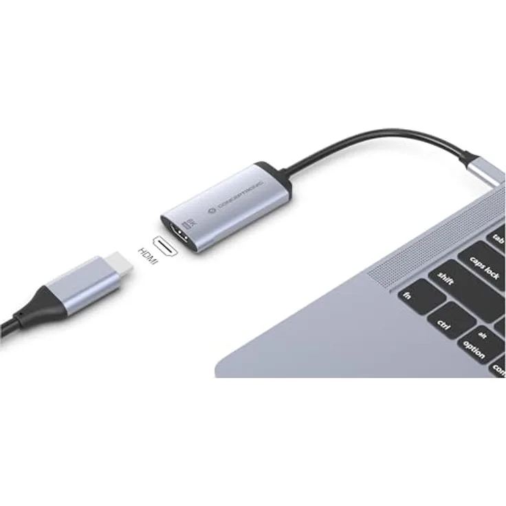 Conceptronic ABBY23G USB-C-auf-HDMI-2.1-Adapter, 8K60Hz HDMI-Ausgang, 7680 x 4320 Pixel