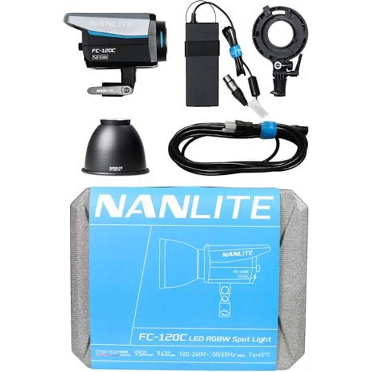 Nanlite FC-120C, Full Color LED Licht mit hoher Lichtleistung (12850 Lux) und vielseitigen Steuerungsoptionen – Bild 2