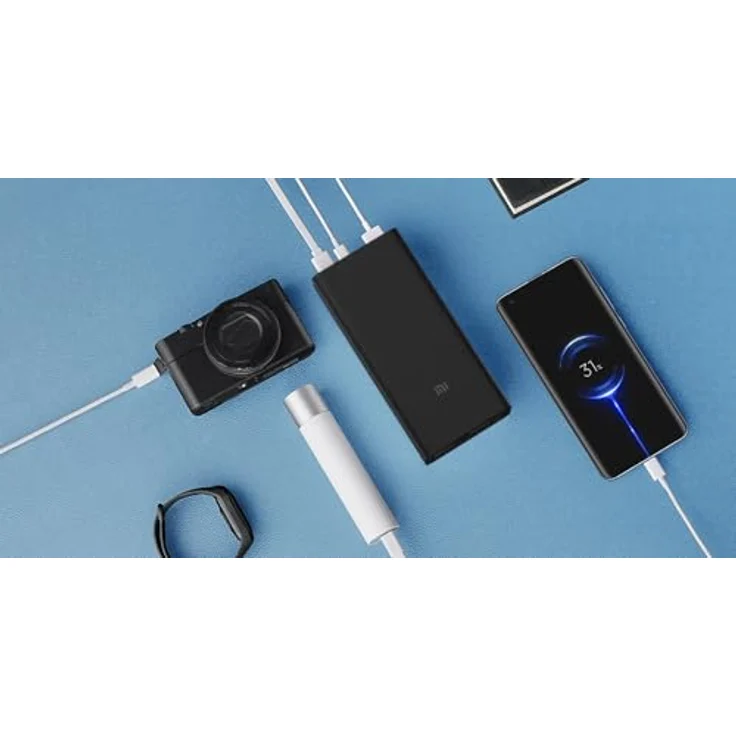 Xiaomi 18W Power Bank – 30000mAh, 18W Schnellladefunktion, lädt 3 Geräte gleichzeitig, Power Delivery 3.0, flugtauglich, in 7,5 Stunden vollständig aufgeladen, kompakt und leistungsstark, Schwarz – Bild 4