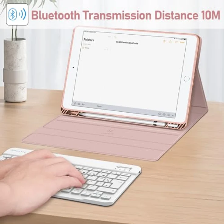 Fintie Tastatur Hülle Case Cover für iPad 10.2 Pencil Halter QWERTZ – Bild 9